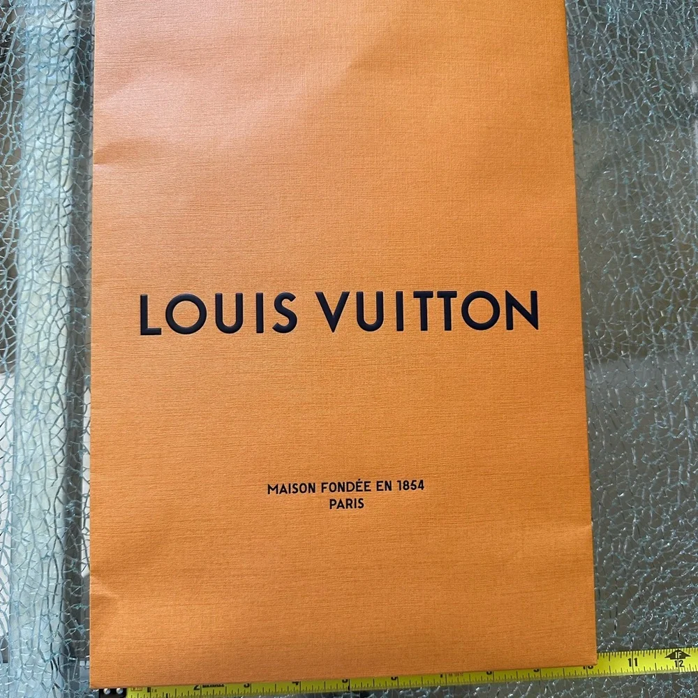 Louis Vuitton Orange Paper Bag. 14 X 10 X 4